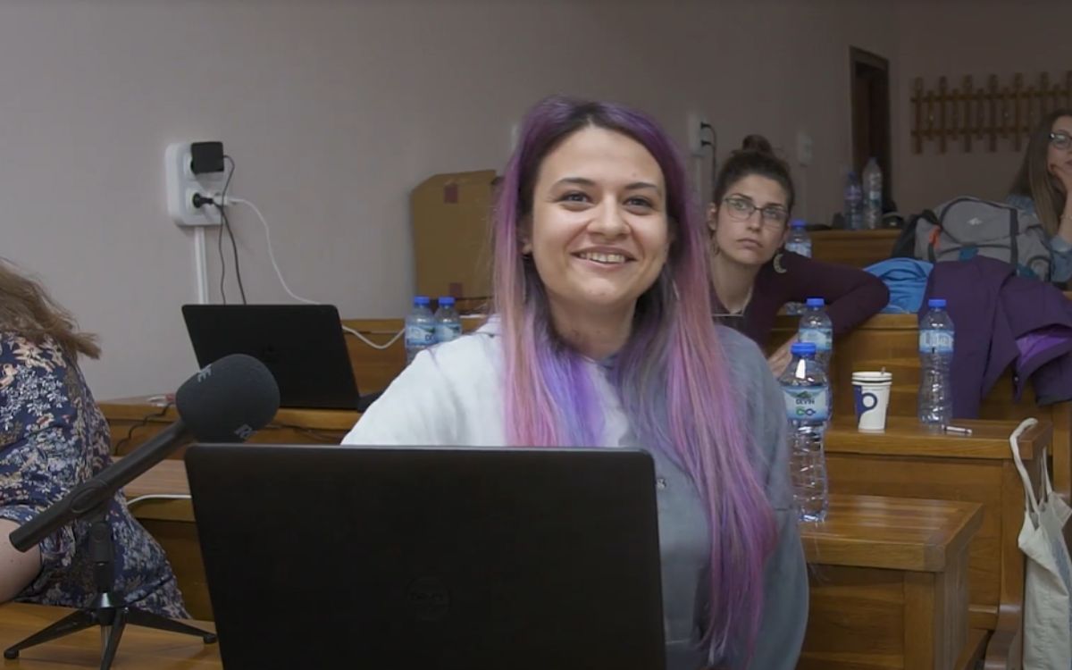 Тереза Алексиева по време на лекция в SERP Acad. 2022